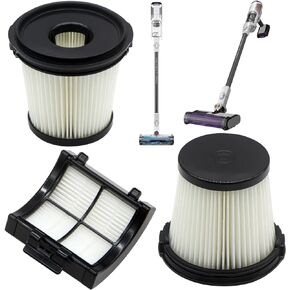 HEPA Filters Compatible with Shark IW3511 Detect Pro Auto-Empty System, Also Compatible with Shark IW1111 Detect Pro Cordless Stick Vacuum, 1 Pack Back HEPA Filter and 2 Pack PreFilters