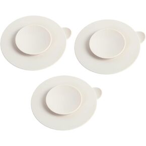 3pcs Suction Pad Unspillable Cup Holder Silicone Baby Placemats Suction Plate for Toddlers Tableware Mats Bowl Suckers Baby Bowl Pads Silica Gel Suction Pad Toddler Sippy Cup