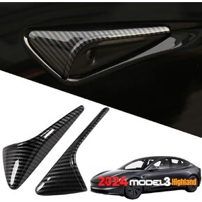 Dash Trim Cover for 2024 Tesla Model 3 Highland Accessories Gloss Carbon Fibber Kit Dashboard Trim Wrap Panel Protector Interior Decorations - Gifts for Tesla Owners