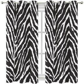 Cow Skin Black Out Window Curtain Abstract Animal Print Rustic Spotted Cow Texture Noise Reducing and Heat Blocking Drapes for Windows W42 x L63 Inch