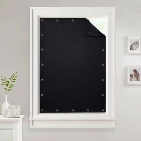 StangH Portable Blackout Curtains Blinds - Temporary Blackout Blinds Adjustable Shades Thermal Insulated Drapes with Suckers, Kids Bedroom or Travel Use, Grey, W51 x L78-inches, 1 Panel