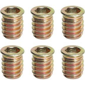 Aopin Threaded Inserts Nut Threaded Fastener Connector Hex Drive Threaded for Wood Furniture Male Female Thread, 5/16-18 x 15mm, 50Pcs