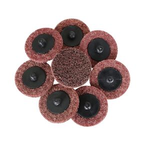 50Pcs 2 Inch Quick Change Sanding Discs, Maroon Roll Lock Nylon Surface Conditioning Discs for Surface Preparation, Cleaning, Polishing and Deburring