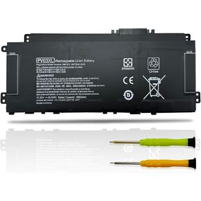 PV03XL Laptop Battery Replacement for HP HSTNN-LB8S L83388-421 Series Notebook HSTNN-DB9X HSTNN-LB8S HSTNN-OB1P L83388-421 L83388-AC1 L83393-005 PV03043XL 3ICP/5/68/73 11.55V 43.3Wh
