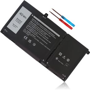 40Wh JK6Y6 11.25V Laptop Battery for Dell Inspiron 5300 5301 5401 5402 5408 5409 5501 5508 5509 5400 5406 7405 7300 7306 7500 7506 2-in-1 Silver Latitude 3410 3510 Vostro 5301 5401 5501 C5KG6 CF5RH