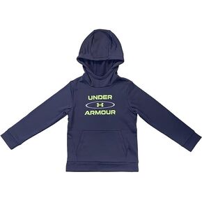 Under Armour Boys Fleece Hoodie (US, Alpha, Medium, Regular, Tempered Steel/Yellow Ray - 558)