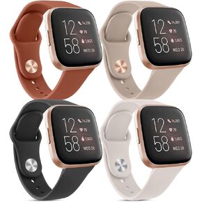 حزام لـ Fitbit Versa 2 Bands للنساء والرجال، أساور معصم بديلة من السيليكون الناعم متوافقة مع الساعة الذكية Fitbit Versa 2 / Fitbit Versa/Versa Lite/Versa SE