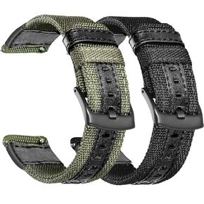 Olytop Galaxy Watch 46mm Bands, Galaxy Watch 3 45mm Band, Gear S3 Frontier Bands, 22mm Nylon Sports Replacement Strap Wristband for Samsung Galaxy Watch 46mm 2019/3 45mm/ Gear S3-2 Pack