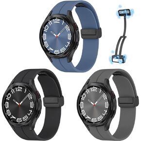 6 عبوات من الأربطة المغناطيسية المتوافقة مع ساعة Galaxy Watch 6 Band 40mm 44mm، Galaxy Watch 6 Classic 43mm 47mm، Galaxy Watch 5 Pro 45mm، حزام سيليكون ناعم بدون فجوة لساعة Galaxy Watch 5 Band Women Men in Kuwait
