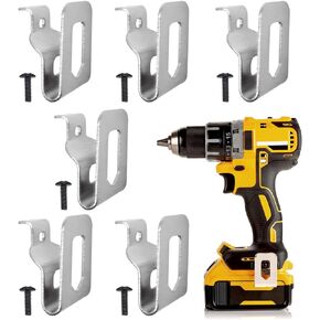 6pcs Replacement Belt Clip Hooks and Matching Screws, Power Tool Waist Buckle, Compatible with 20V Power Tools Belt Holder Clips