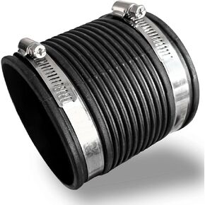 4" Dust Control Flex Hose Cuff Connector Ports 70149 Fit for 4 Inches Woodworking Dust Collection Hose, with 2 Stainless Steel Hose Clamps