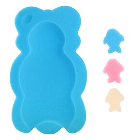 Baby Bath Cushion Infant Bath Sponge Bath Mat, Baby Bath Pad Bath Sponge for Toddler Infant Newborn (Blue-Style4)