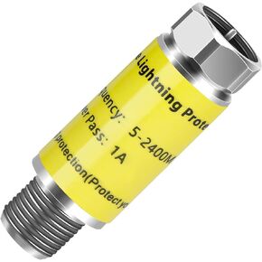 Coaxial Surge Lightning Protector for Cable TV,Surge Protector for TV Antenna and Satellite in-Line 75 ohm 5-2400MHz.