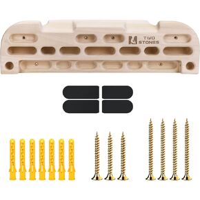 TWO STONES Fingerboard Climbing with Rock Climbing Hangboard Grips as Climbing Pull Up Bar Training Tool for Rock Climbing and Bouldering Indoor and Outdoor Practice