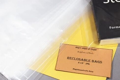 100PCS 8’’ x 10’’ Reclosable Plastic Bags - 2 Mil, Zip Bags, Resealable Lock Seal Poly Baggies with Zip Top Lock, Zipper Lock Reclosable Clear Disposable Plastic Bags, Packaging Supplies in Kuwait