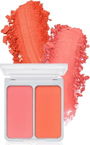 2-in-1 Cheek Tint Blush Contour Palette Hot Living Coral Blush High Pigment Blush Cheek Tint Compact Powder Makeup Blush Cheek Stain Face Makeup Powder Blush Face Korean Beauty Blush (0.30 fl oz) in Saudi Arabia