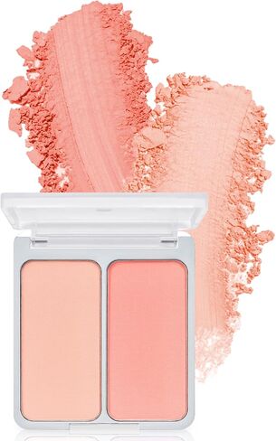 2-in-1 Cheek Tint Blush Contour Palette Hot Living Coral Blush High Pigment Blush Cheek Tint Compact Powder Makeup Blush Cheek Stain Face Makeup Powder Blush Face Korean Beauty Blush (0.30 fl oz) in Saudi Arabia