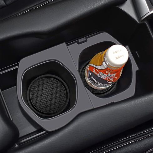 Car Cup Coaster, 4 Pack Universal Non-Slip Cup Holders Embedded in Ornaments Coaster, 2.75 Inch Durable PVC Car Coaster, Suitable for Most Car Interior Accessories (Black) in Saudi Arabia