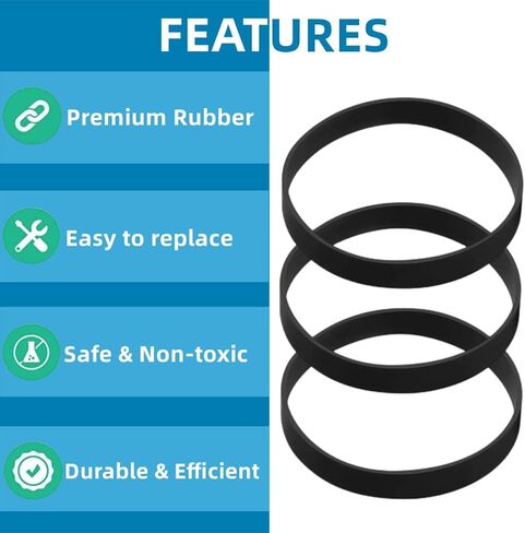 أحزمة بديلة لمكنسة بيسيل باور فورس المدمجة موديل 2112 1520 3508 2690 23T7 23T7V 3130 21129 استبدال الأجزاء 1604895، حزمة من 3 in Kuwait