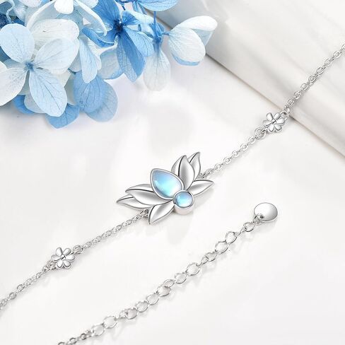 Evil Eye/Lotus Bracelet 925 Sterling Silver Evil Eye Bracelet Celtic Jewelry Lotus Flower Gifts for Women Girls in Saudi Arabia