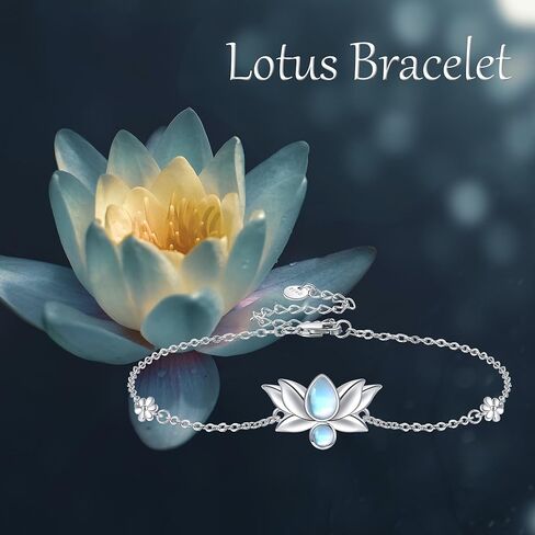 Evil Eye/Lotus Bracelet 925 Sterling Silver Evil Eye Bracelet Celtic Jewelry Lotus Flower Gifts for Women Girls in Saudi Arabia