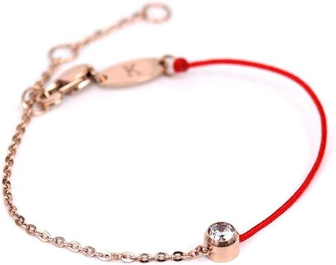 Elegent Red String Bracelet With Rhinestone Lucky Bracelets Half Rope Crystal Chain Lucky Gifts for Women in Saudi Arabia