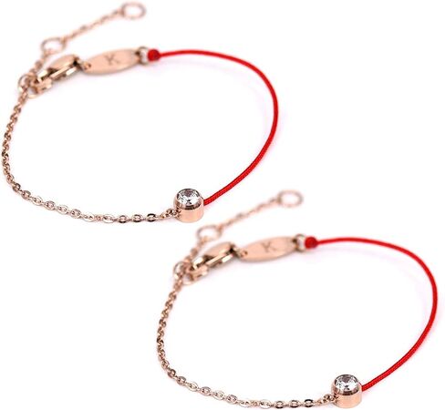 Elegent Red String Bracelet With Rhinestone Lucky Bracelets Half Rope Crystal Chain Lucky Gifts for Women in Saudi Arabia