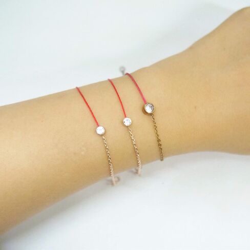 Elegent Red String Bracelet With Rhinestone Lucky Bracelets Half Rope Crystal Chain Lucky Gifts for Women in Saudi Arabia