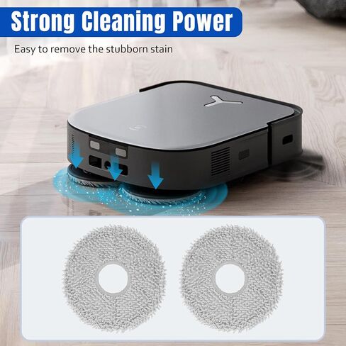 16 قطعة استبدال كيس الغبار فلتر HEPA لـ Ecovacs Deebot X2/ X2 Omni / X2pro / DEX86 قطع غيار المكنسة الكهربائية، 4 فرشاة جانبية، 4 مرشحات هيبا، 4 وسادات ممسحة، 4 أكياس غبار in Kuwait