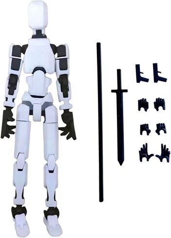 T13 Action Figure 3D Printed Multi-Jointed Movable Lucky 13 Fully Articulated Action Figure Dummy 13 Robotic Toy Robot Action Figure for DIY Gift Valentine's Birthday (Colorful 1) in Saudi Arabia