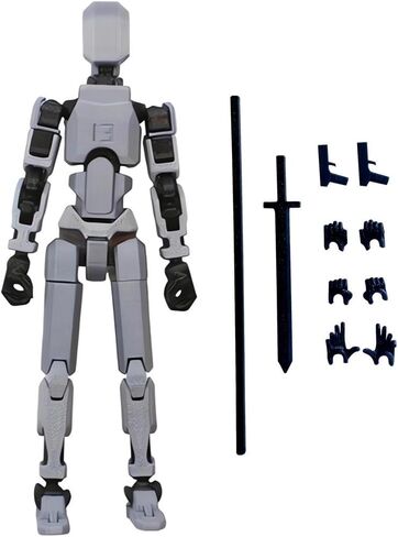 T13 Action Figure 3D Printed Multi-Jointed Movable Lucky 13 Fully Articulated Action Figure Dummy 13 Robotic Toy Robot Action Figure for DIY Gift Valentine's Birthday (Colorful 1) in Saudi Arabia