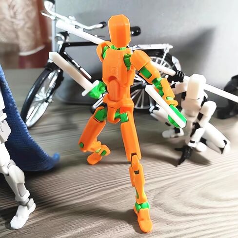 T13 Action Figure 3D Printed Multi-Jointed Movable Lucky 13 Fully Articulated Action Figure Dummy 13 Robotic Toy Robot Action Figure for DIY Gift Valentine's Birthday (Colorful 1) in Saudi Arabia