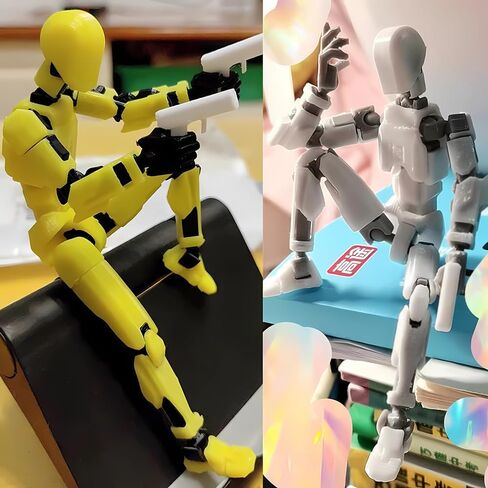 T13 Action Figure 3D Printed Multi-Jointed Movable Lucky 13 Fully Articulated Action Figure Dummy 13 Robotic Toy Robot Action Figure for DIY Gift Valentine's Birthday (Colorful 1) in Saudi Arabia