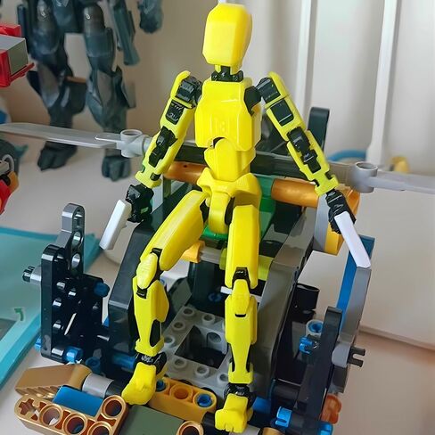 T13 Action Figure 3D Printed Multi-Jointed Movable Lucky 13 Fully Articulated Action Figure Dummy 13 Robotic Toy Robot Action Figure for DIY Gift Valentine's Birthday (Colorful 1) in Saudi Arabia