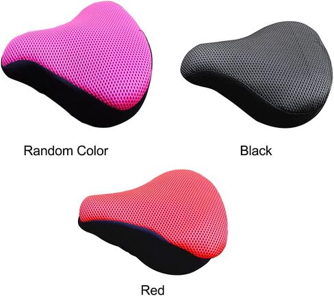 Bike Seat Cushion Cover - Extra Soft Exercise Bike Seat Cover - Bicycle Seat Covers Cushion for Bicycle Saddles - 3D Mesh Bicycle Saddle Cover for Men and Women(Random Color) in Saudi Arabia
