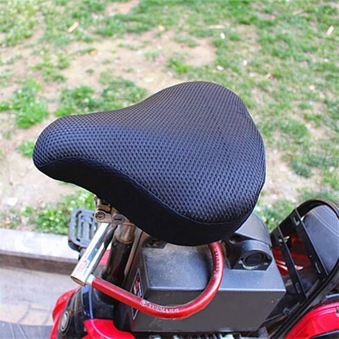 Bike Seat Cushion Cover - Extra Soft Exercise Bike Seat Cover - Bicycle Seat Covers Cushion for Bicycle Saddles - 3D Mesh Bicycle Saddle Cover for Men and Women(Random Color) in Saudi Arabia