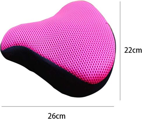Bike Seat Cushion Cover - Extra Soft Exercise Bike Seat Cover - Bicycle Seat Covers Cushion for Bicycle Saddles - 3D Mesh Bicycle Saddle Cover for Men and Women(Random Color) in Saudi Arabia