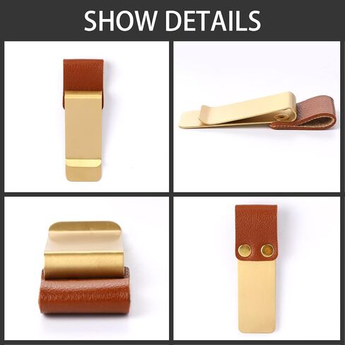 Metal Pen Holder for Notebook,4 Pcs Pen Clip for Notebook Retro Style Pen Loop Holder Bookmark Pen Holder Clip PU Leather Pen Holder Pen Sleeve with Stainless Steel Clip for Journal, Planner, Notebook in Saudi Arabia