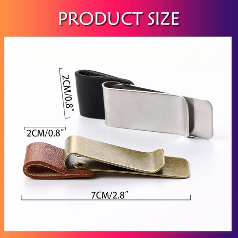 Metal Pen Holder for Notebook,4 Pcs Pen Clip for Notebook Retro Style Pen Loop Holder Bookmark Pen Holder Clip PU Leather Pen Holder Pen Sleeve with Stainless Steel Clip for Journal, Planner, Notebook in Saudi Arabia
