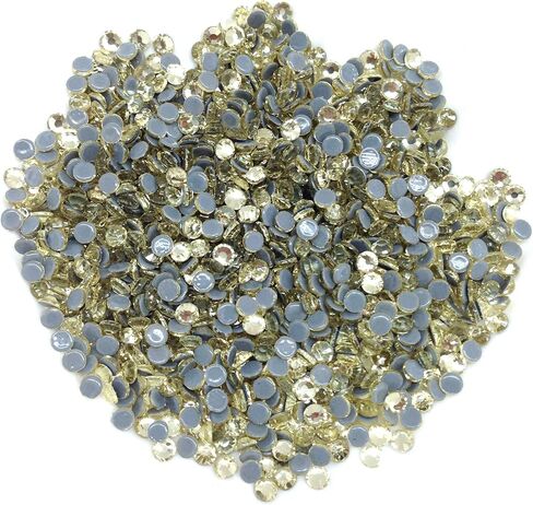 PEPPERLONELY Flat Back & Faceted Glass Hot Fix Rhinestones (SS10 (2.7mm) 1440 pcs, Jonquil) in Saudi Arabia