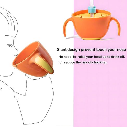 3-1 Snack Bowl Spill Proof, Toddler and Snack Container with Straw in Saudi Arabia