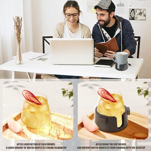 2 مجموعة مكافحة تسرب حامل الكأس لاصق عدم الانزلاق حامل الكأس لطاولة مكتب قارب شرب كوستر القدح حامل 3 تعديل الموقف in Kuwait