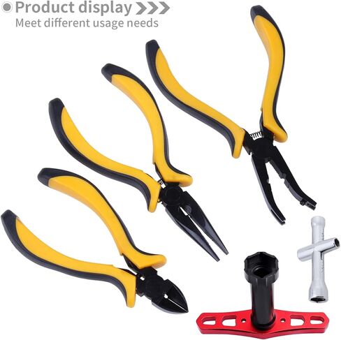 RC Car Tool Kit - Screwdriver Set (Flat, Phillips, Hex), Pliers, Wrench, Repair Tools for Quadcopter Drone Helicopter Airplane, Accessories Compatible with Traxxas RC Cars Trucks Models - 12pcs in Saudi Arabia