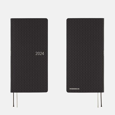 Hobonichi Techo Weeks [English/Tall and Slim Size/January 2024 Start] Paper Series: Black Gingham in Saudi Arabia