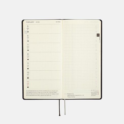 Hobonichi Techo Weeks [English/Tall and Slim Size/January 2024 Start] Paper Series: Black Gingham in Saudi Arabia