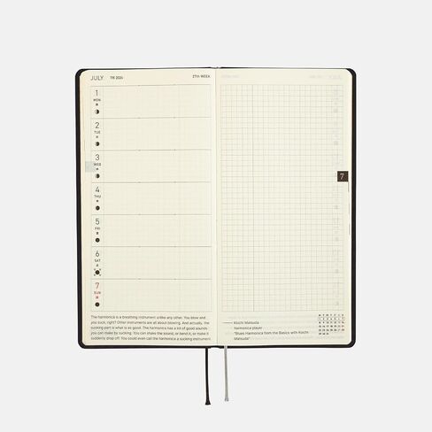 Hobonichi Techo Weeks [English/Tall and Slim Size/January 2024 Start] Paper Series: Black Gingham in Saudi Arabia
