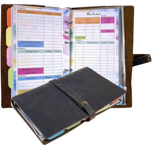 مخطط جلدي، تقويم أسبوعي وشهري، مخطط ميزانية للرجال والنساء، منظم شخصي غير مؤرخ، A6 in Kuwait