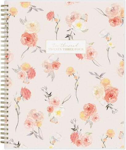 Blue Sky Life Note It 2023-2024 ملاحظات مخطط أسبوعية وشهرية للعام الدراسي، 8.5 بوصة × 11 بوصة، غطاء بلوري، سلكي، Hannah Frosted (142588-A24) in Saudi Arabia