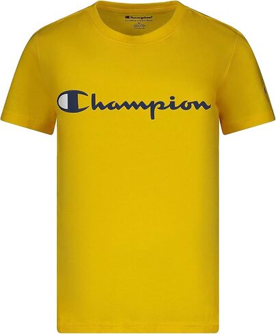Champion Boys Short Sleeve Logo Tee Shirt (Large, Team Gold) in Saudi Arabia