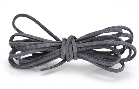 تامبي 2.6 ملم سلك جلدي مسطح لصنع المجوهرات أربطة جلدية مرنة للحرف اليدوية، دانتيل الأحذية الجلدية، الفنون والحرف اليدوية 100 ياردة (رمادي داكن) in Kuwait